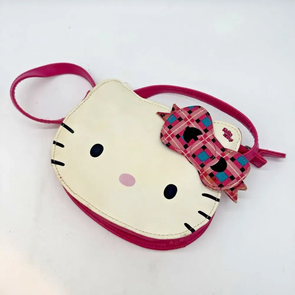 Sanrio Hello Kitty Girl's Shoulder Bag Hot Pink Zip Top 2 Interior Pockets Cute!